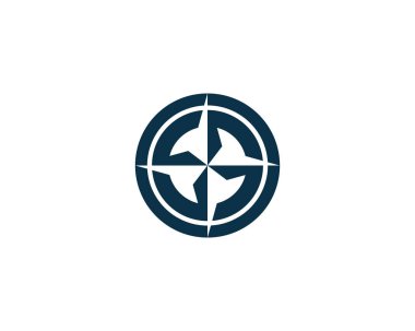 Pusula logo şablonu simge vektör görüntü