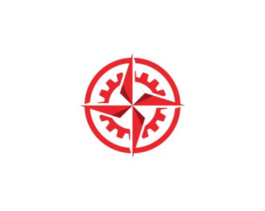 Pusula logo şablonu simge vektör görüntü