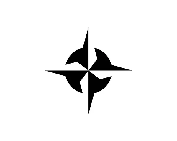 Kompas Logo Sjabloon Pictogramafbeelding Vector — Stockvector