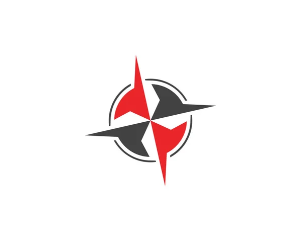 Bussola Logo Modello Icona Immagine Vettoriale — Vettoriale Stock