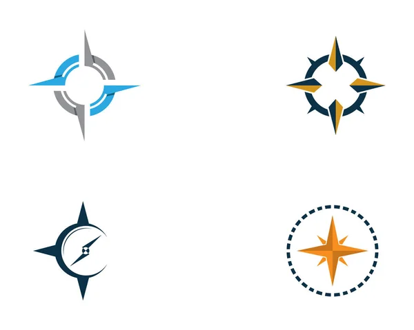 Kompasu Logo Šablona Ikony Vektorový Obrázek — Stockový vektor