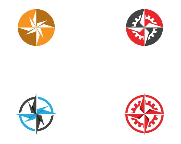 Bússola Logotipo Ícone Imagem Vetorial — Vetor de Stock