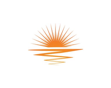 Güneş Vektörü illüstrasyon Simgesi Logo Şablonu tasarımı