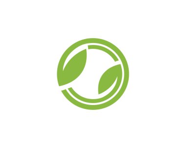 Ağaç yaprak vektör simge illüstrasyon tasarım şablonu