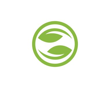 Ağaç yaprak vektör simge illüstrasyon tasarım şablonu