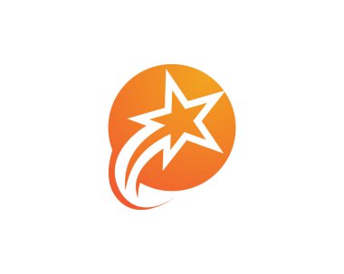 Yıldız logo ve sembolleri vektör simge illüstrasyon tasarım şablonu