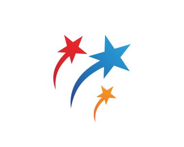 Yıldız logo ve sembolleri vektör simge illüstrasyon tasarım şablonu