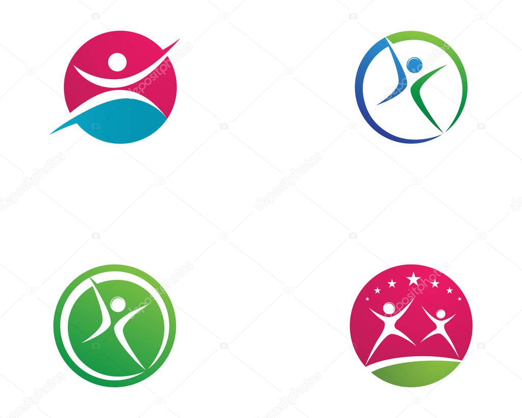 People care success health life logo template icon