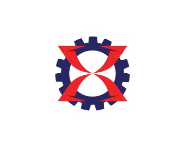 X harfi Logo şablonu vektör simge desig