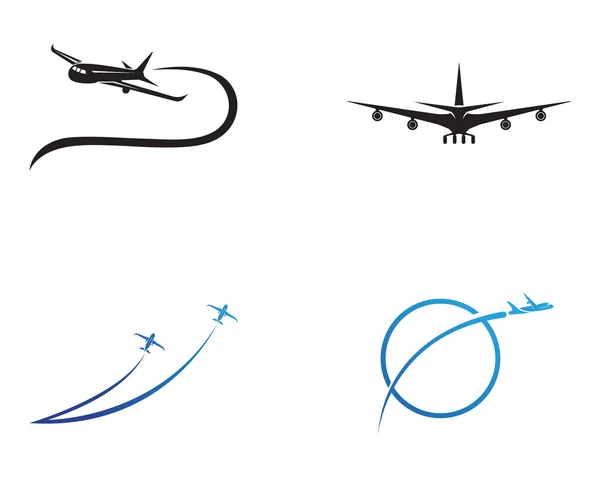 Flugzeug Airline Logo Oder Etikett Reise Flugreisen Linienflugzeug Vektorillustration — Stockvektor