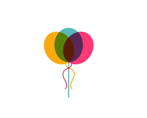 Flying Vector Festive Balloons Shiny Glossy Balloons Holida — Stock Vector