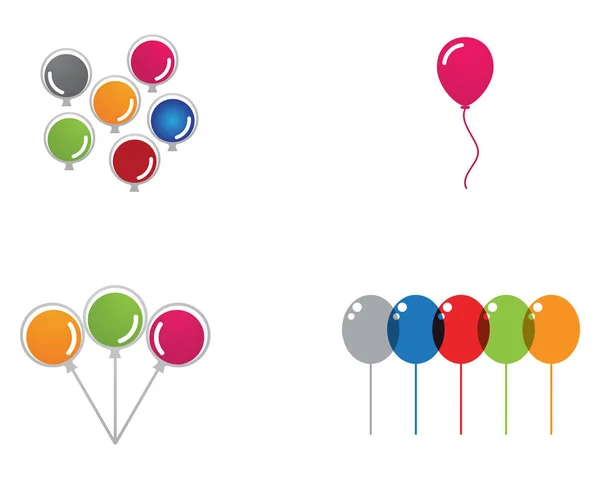 Vetor Voador Balões Festivos Balões Brilhantes Brilhantes Para Holida — Vetor de Stock