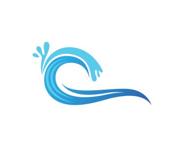 Şablon simgeler vektör Wave beach logosu ve sembolleri