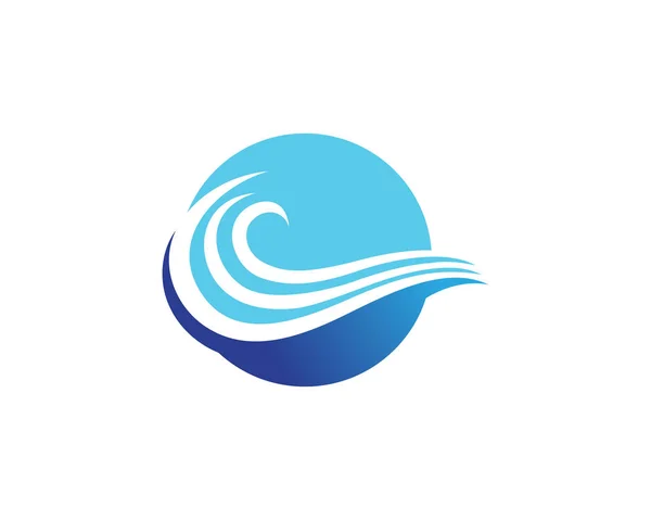 波ビーチ ロゴとシンボル ベクトル テンプレート アイコン — ストックベクタ