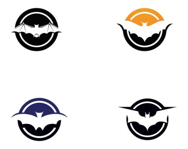 Yarasa logo şablonu simgeler