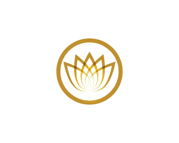 Lotus Flor Logotipo Símbolos Vector Plantilla Iconos — Archivo Imágenes Vectoriales