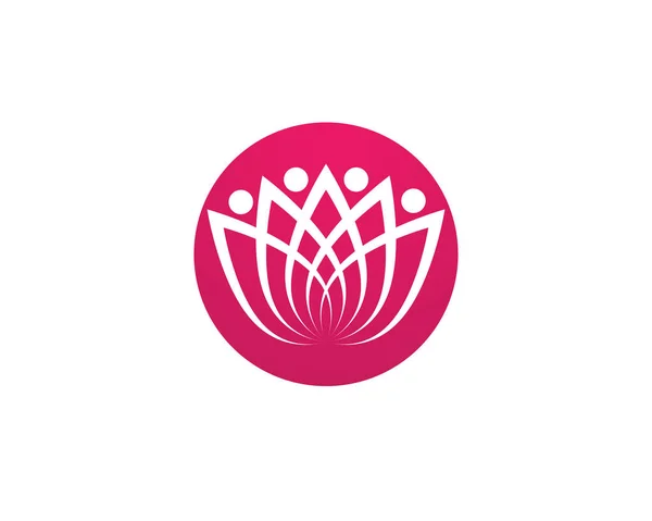 Lotus flower logo and symbols vector template icons