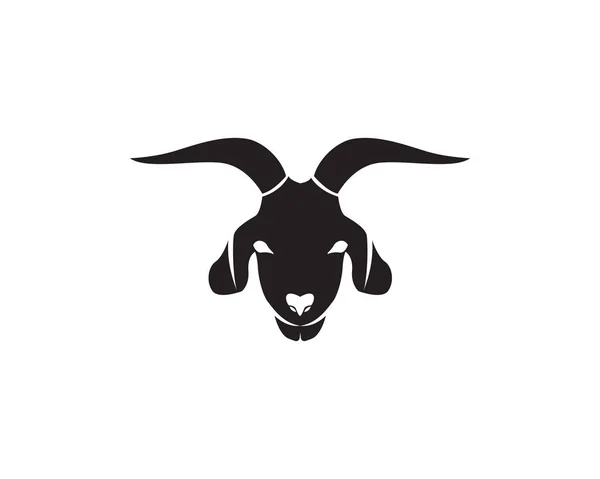 Goat Black Animals Vector Logo Symbol Template — Stock Vector