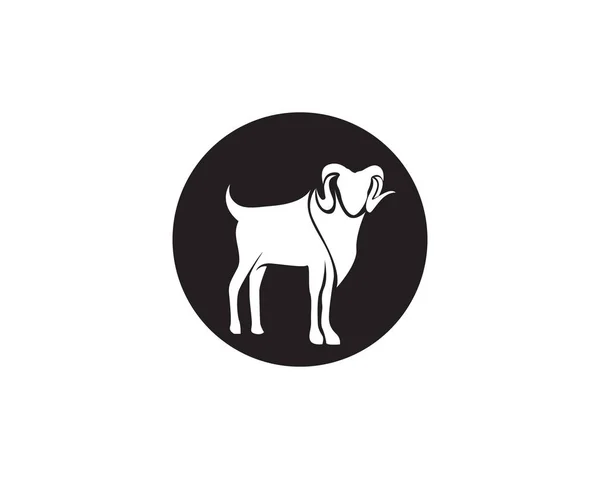 黒ヤギ動物ベクトルのロゴとシンボル テンプレート — ストックベクタ