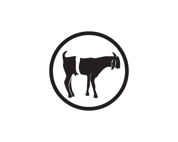 Goat black animals vector logo and symbol template