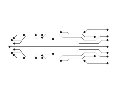 devre illüstrasyon vektör şablonu