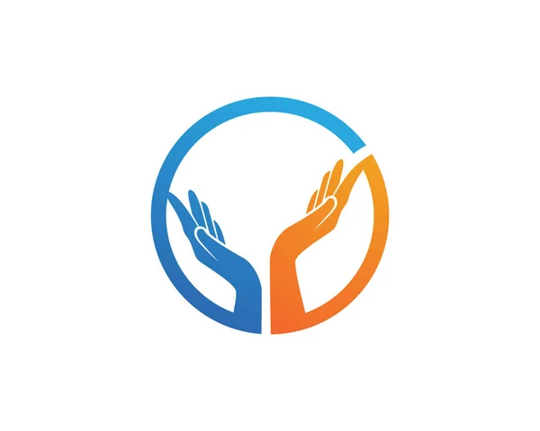 Hand Care Logo Template Vector Icon Business — Stock Vector