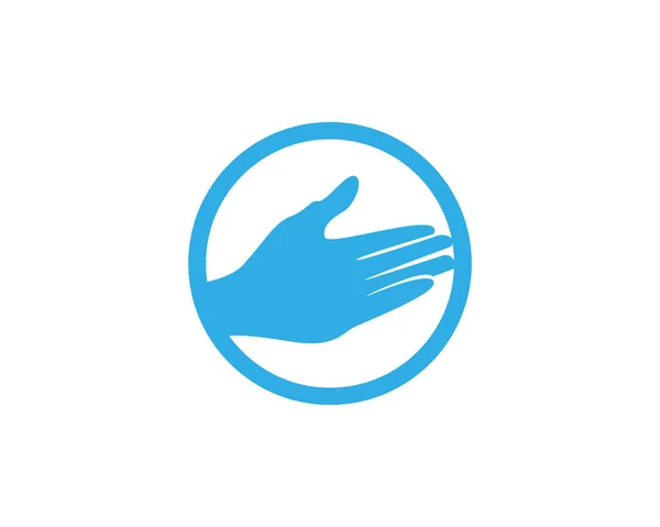 Handcare Logo Template Vetor Ícone Negócios —  Vetores de Stock