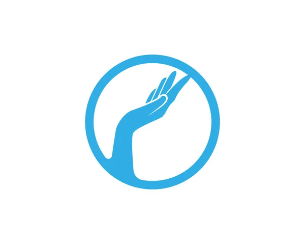 Handcare Logo Template Vetor Ícone Negócios —  Vetores de Stock