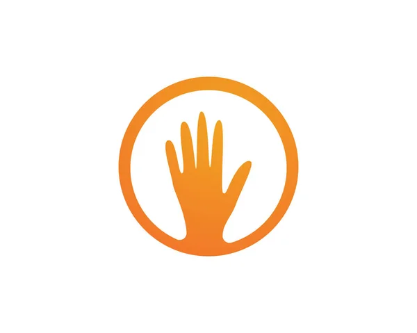 Handcare Logo Template Vetor Ícone Negócios —  Vetores de Stock