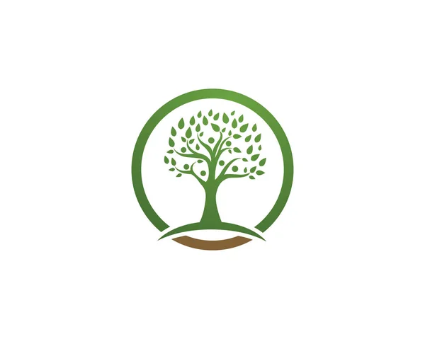 Boom Groen Mensen Identiteitskaart Vector Logo Templat — Stockvector