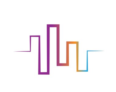 ses dalgası halat logo ve vektör simge şablonu