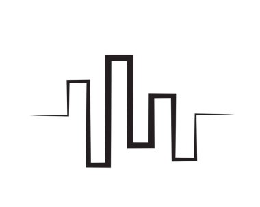 ses dalgası halat logo ve vektör simge şablonu