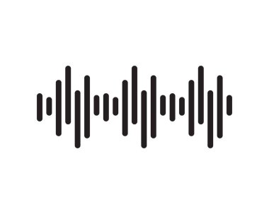 ses dalgası halat logo ve vektör simge şablonu