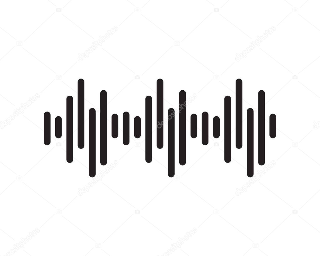 sound wave ilustration logo and vector icon template