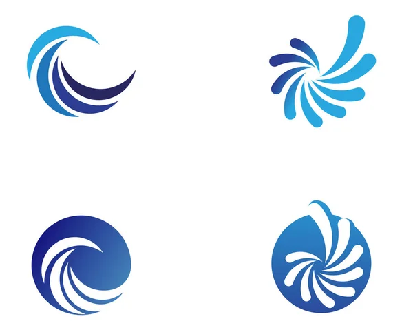 Vórtice Círculo Logotipo Símbolos Modelo Ícone — Vetor de Stock