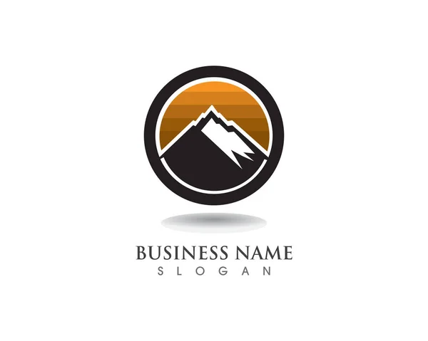 Mountain Logo Üzleti Sablon Vecto — Stock Vector