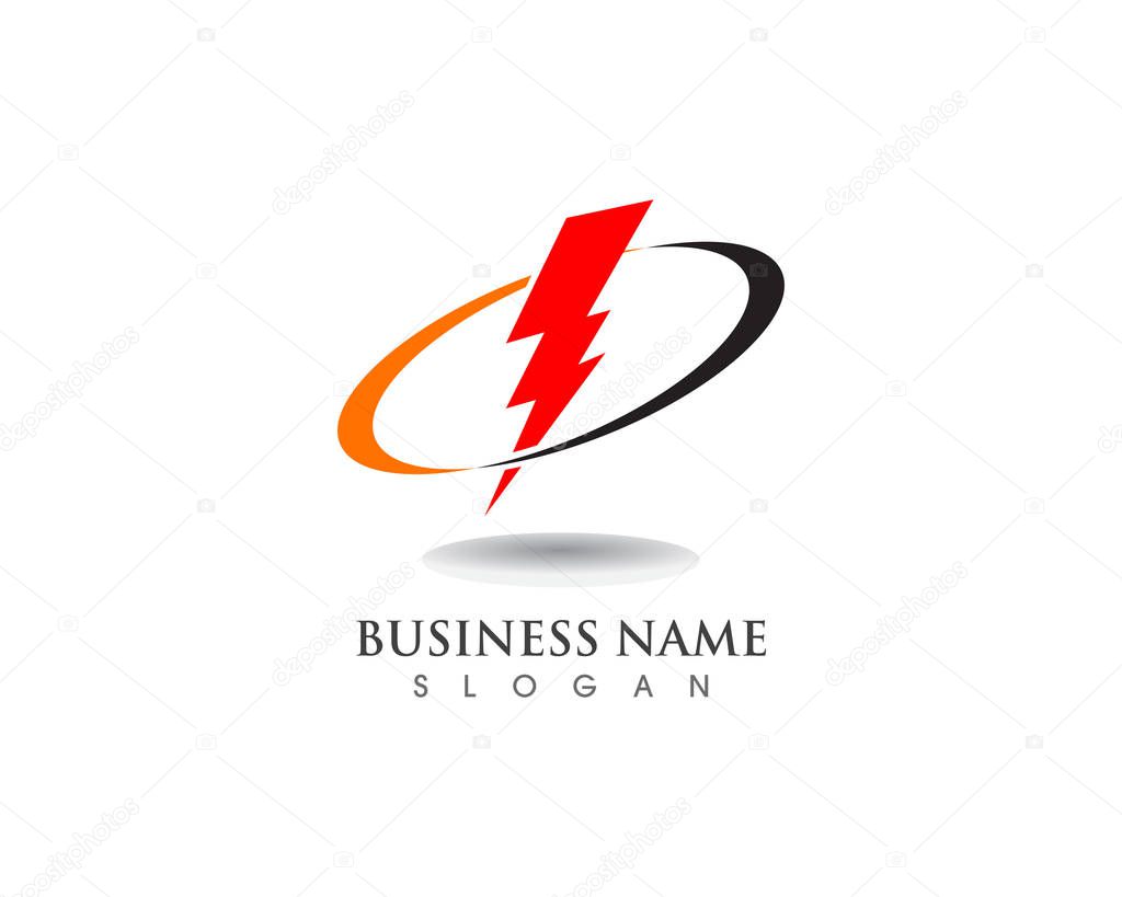 lightning thunderbolt electricity vector logo 