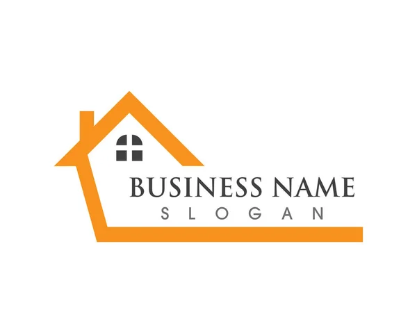 Casa Edifícios Logotipo Símbolos Ícones Modelo — Vetor de Stock