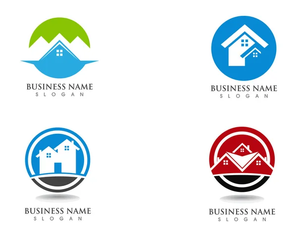 Home Buildings Logo Symbols Icons Templat — Stock Vector