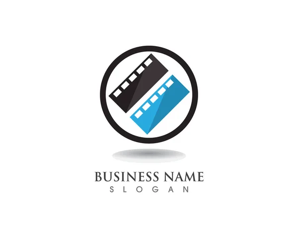 Film Strip Logo Plantilla Vector Ilustración Desig — Vector de stock
