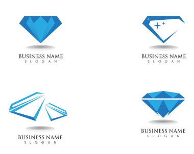 Elmas logo ve simge vektör şablon simgesi