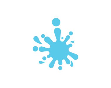 Splash su logo ve simge vektör şablonu