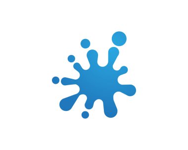 Splash su logo ve simge vektör şablonu
