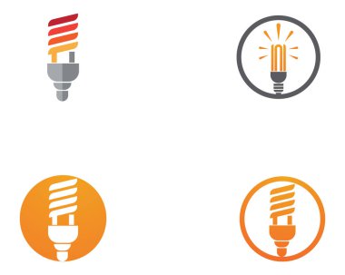 ampul logo vektör halat şablon vektör