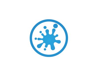 Splash su logo ve simge vektör şablonu