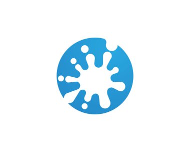 Splash su logo ve simge vektör şablonu