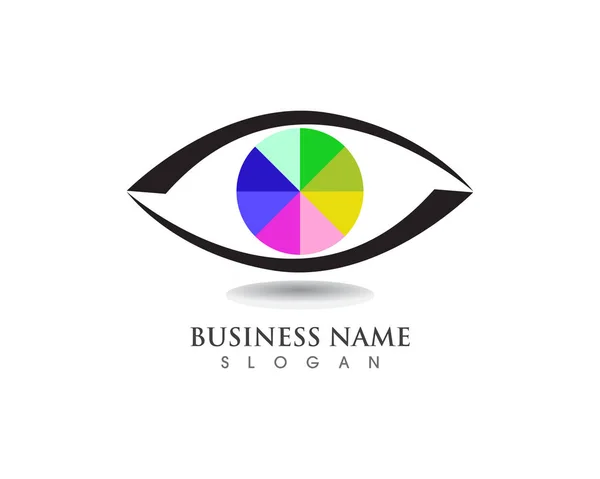 Ojos Cuidado Salud Logo Símbolos Vector — Vector de stock