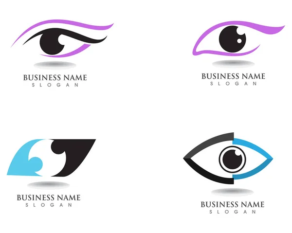 Göz Bakımı Sağlık Logo Sembolleri Vektör — Stok Vektör