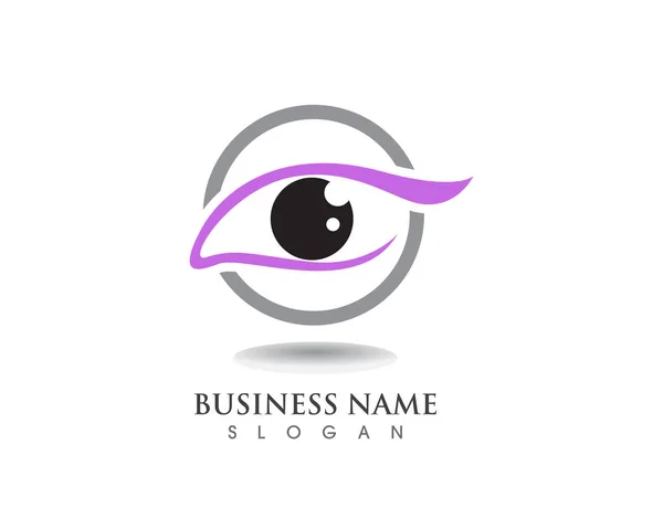Ojos Cuidado Salud Logo Símbolos Vector — Vector de stock