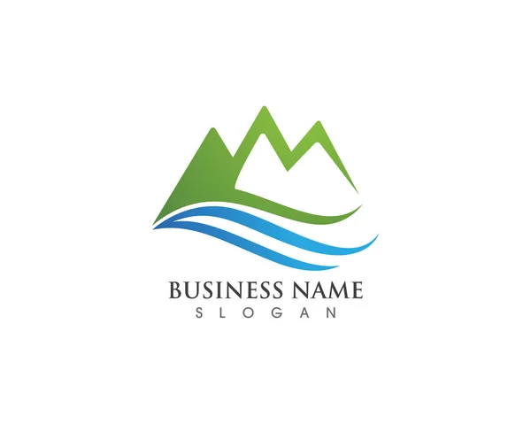 Logotipo Montaña Vector Símbolos — Vector de stock